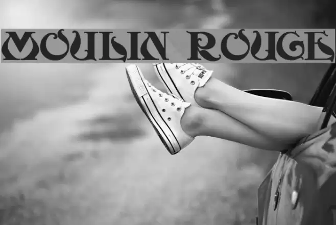 Moulin Rouge Font examples