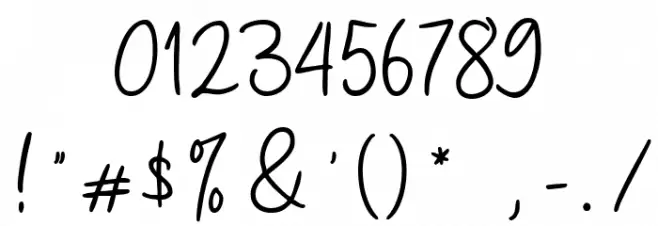 Mounhal Regular Font OTHER CHARS