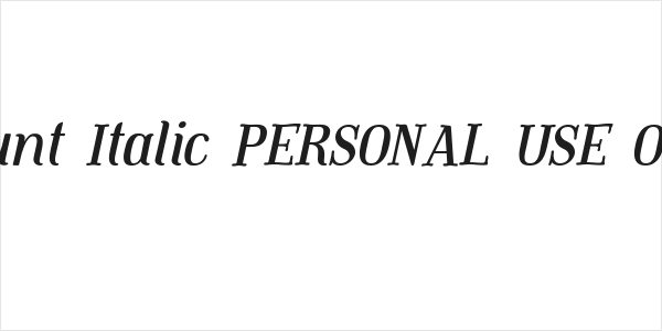 Mount Italic PERSONAL USE ONLY Logo