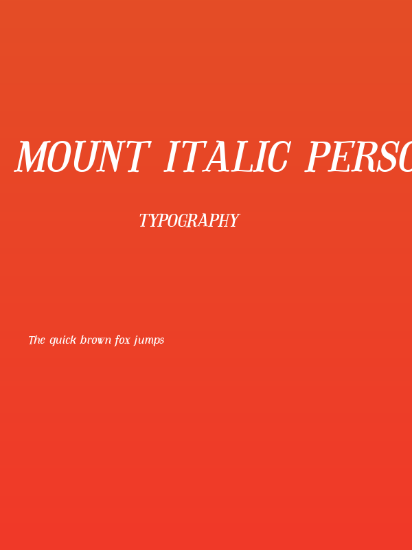 Mount Italic PERSONAL USE ONLY Poster