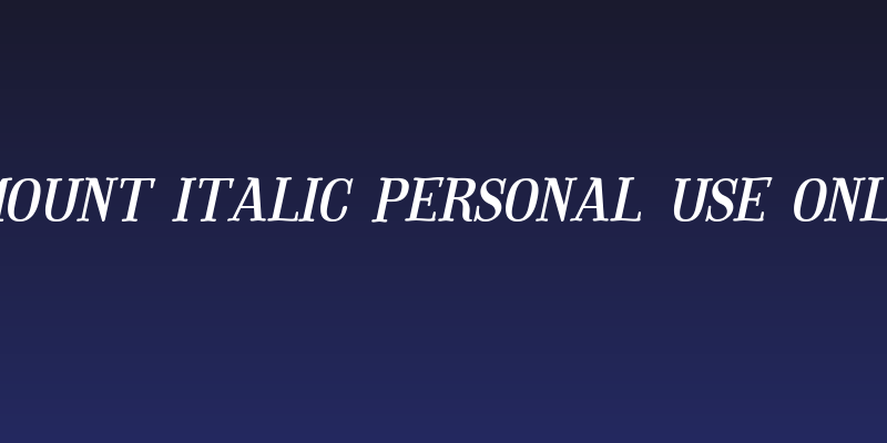 Mount Italic PERSONAL USE ONLY Social Header