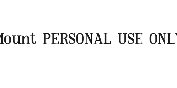 Mount PERSONAL USE ONLY Logo