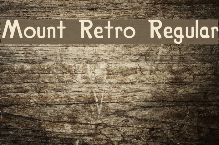 Mount Retro Regular Font examples