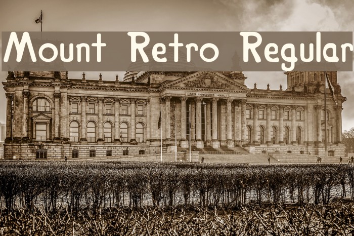 Mount Retro Regular Font examples