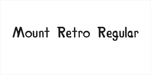Mount Retro Regular Logo