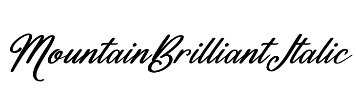 Mountain Brilliant Italic  フリーフォントのダウンロード