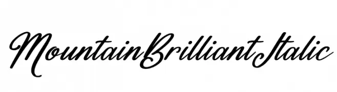 Mountain Brilliant Italic  Descarca Fonturi Gratis