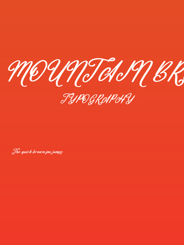 Mountain Brilliant Italic Poster