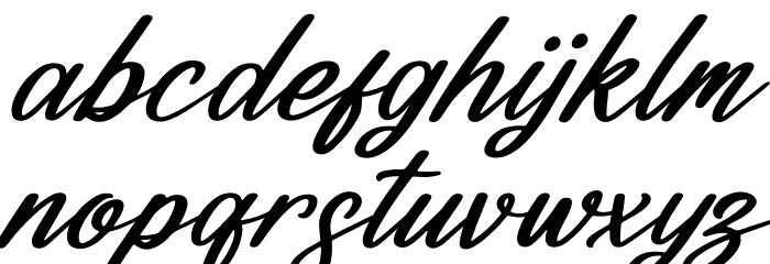 Mountain Brilliant Italic Font LOWERCASE