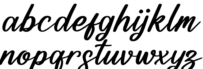 Mountain Brilliant Font LOWERCASE