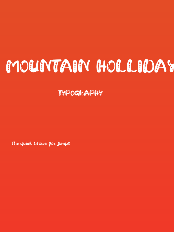 Mountain Holliday Poster