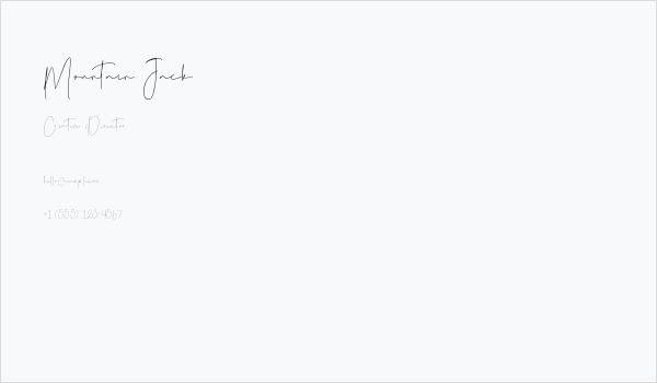 Mountain Jack Business Card