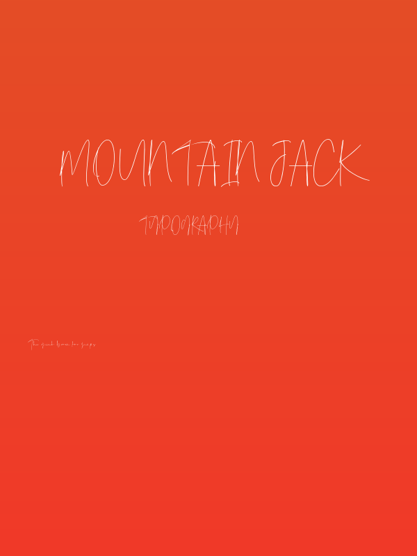 Mountain Jack Poster