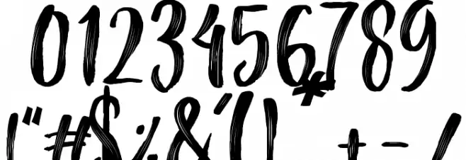 Mountain Script Font OTHER CHARS