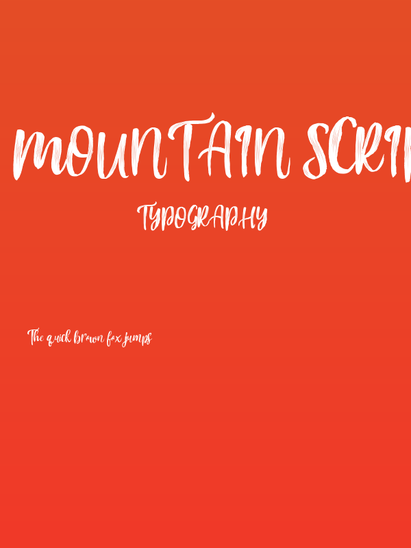 Mountain Script Poster