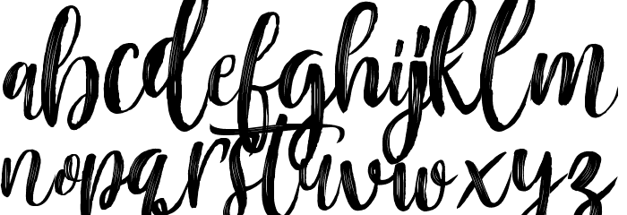 Mountain Script Font LOWERCASE