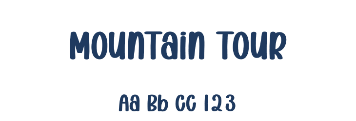 Mountain Tour Font Preview