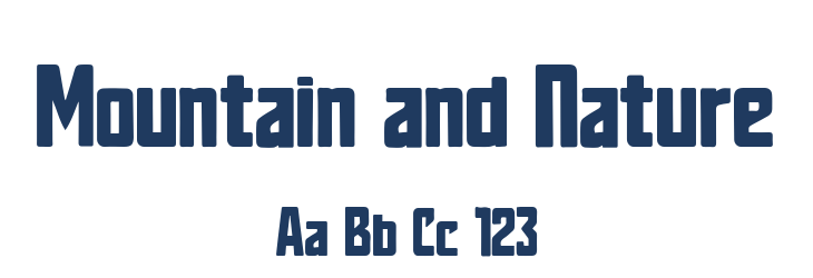Mountain and Nature Font Preview
