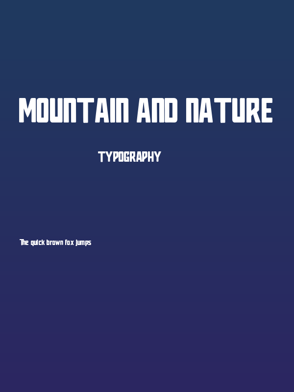 Mountain and Nature Poster