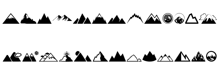 Mountain Font LOWERCASE