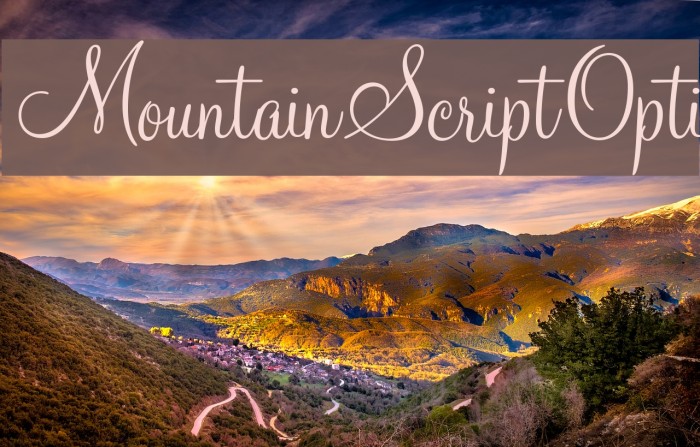 MountainScriptOpti Font examples