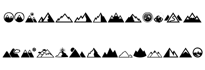 Mountain Font LOWERCASE