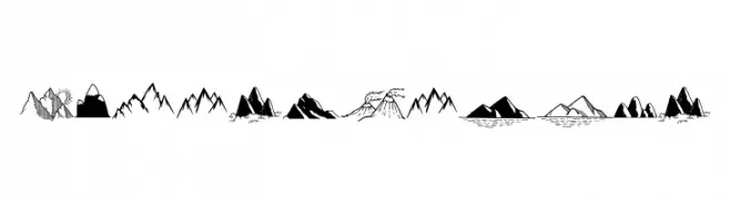 Mountains Set  नि: शुल्क फ़ॉन्ट्स डाउनलोड