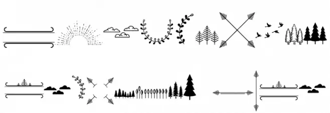 Mountains Set Font OTHER CHARS