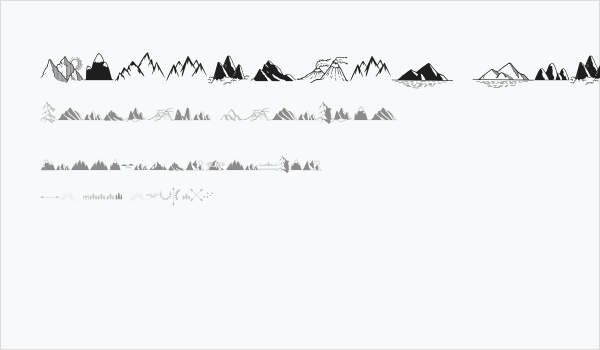 Mountains Set Business Card