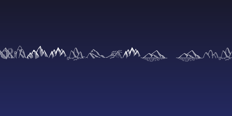 Mountains Set Social Header