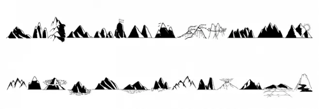 Mountains Set Font LOWERCASE