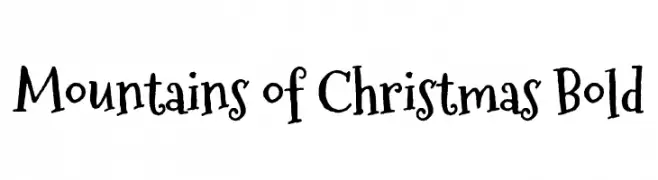 Mountains of Christmas Bold  Frei Schriftart Herunterladen