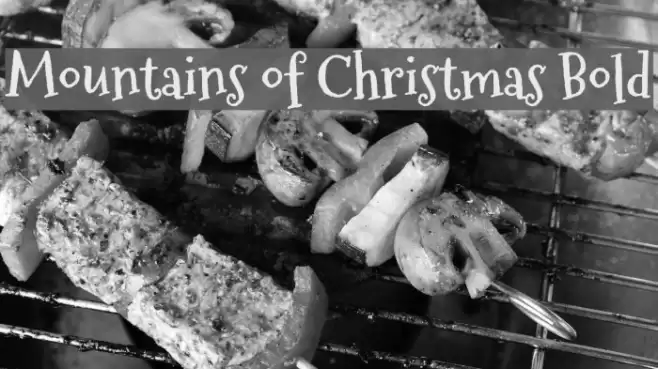 Mountains of Christmas Bold Font examples