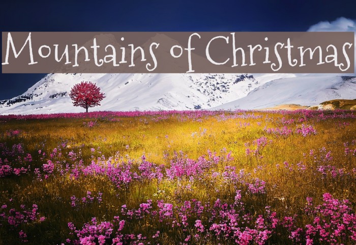Mountains of Christmas Font examples