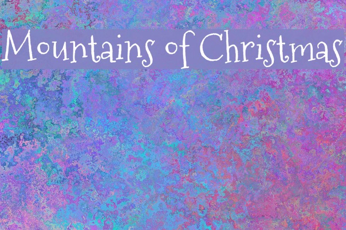 Mountains of Christmas Font examples