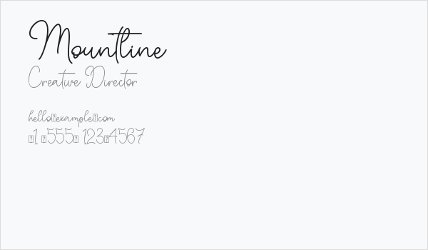 Mountline Business Card