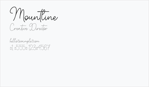 Mountline Business Card