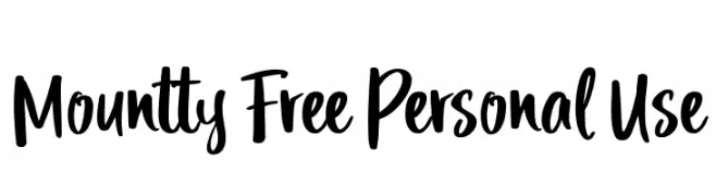 Mountty Free Personal Use  Frei Schriftart Herunterladen