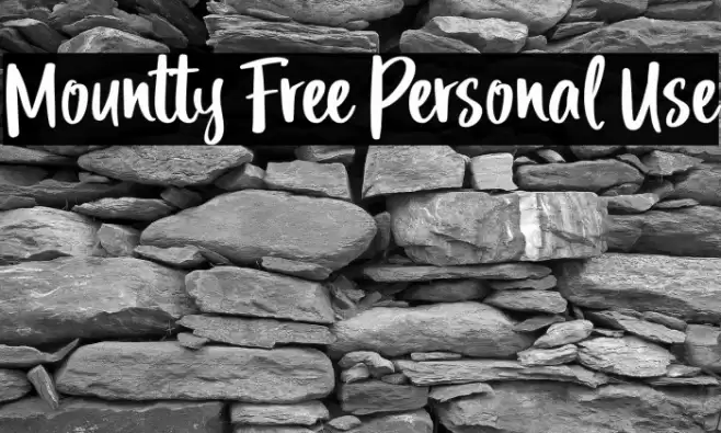 Mountty Free Personal Use Font examples