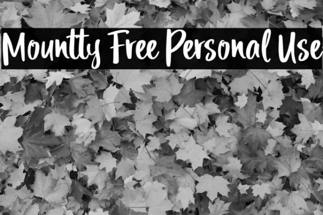Mountty Free Personal Use Font examples
