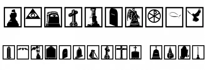 MourningTrauer Font OTHER CHARS