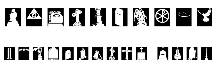 MourningTrauerInverse Font OTHER CHARS