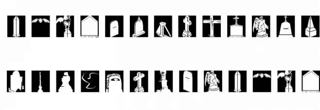 MourningTrauerInverse Шрифта ВЕРХНИЙ