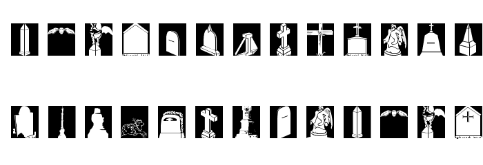 MourningTrauerInverse Font LOWERCASE