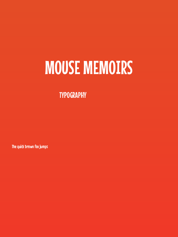 Mouse Memoirs Poster