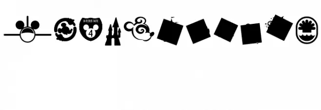 Mouse Tags Schriftart Groß