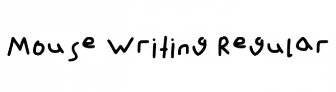 Mouse Writing Regular  नि: शुल्क फ़ॉन्ट्स डाउनलोड