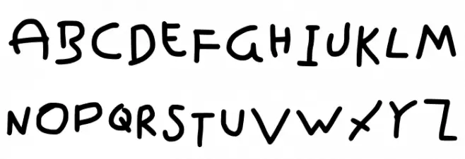 Mouse Writing Regular Schriftart Groß