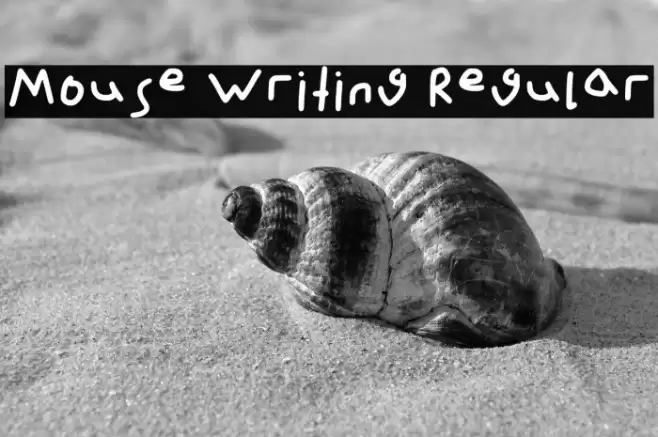 Mouse Writing Regular Font examples