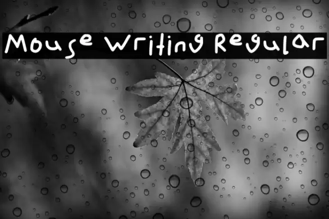 Mouse Writing Regular Font examples